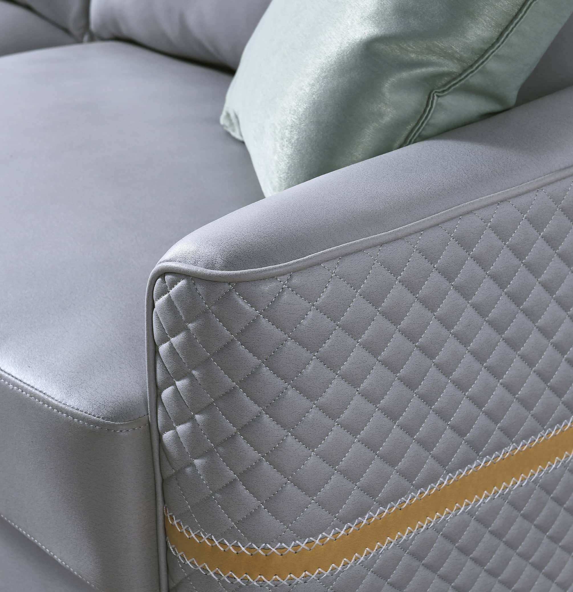 LaMuseCybèle 72 inch Sofa Couch, Mid-Century 3-Seat Tufted Love Seat for Living Room, Bedroom(LIGHT GRAY)