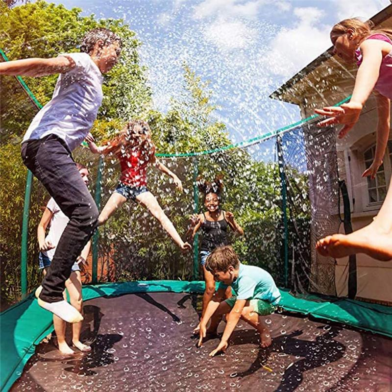 Big Save!Trampoline Sprinkler, Trampoline Spray Water Park Fun Summer Outdoor Kids Water Sprayer Game Toys Trampoline Accessories 39.4ft