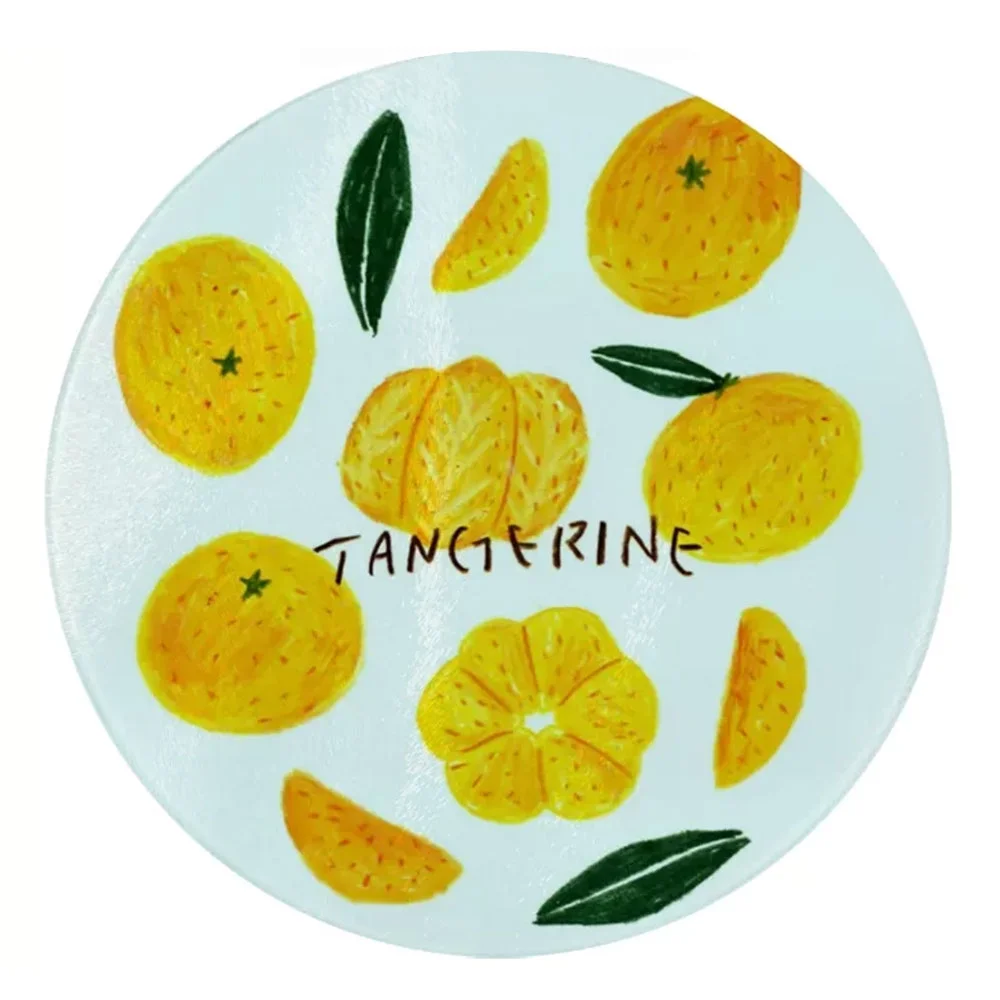 VING 20 Pack Sublimation Blanks Round Tempered Glass Cutting Board 11.8in with White Coating Rough