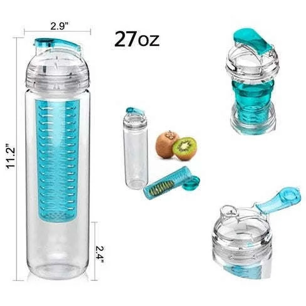 27 oz Dome Fruit Infuser Water Bottle Yellow