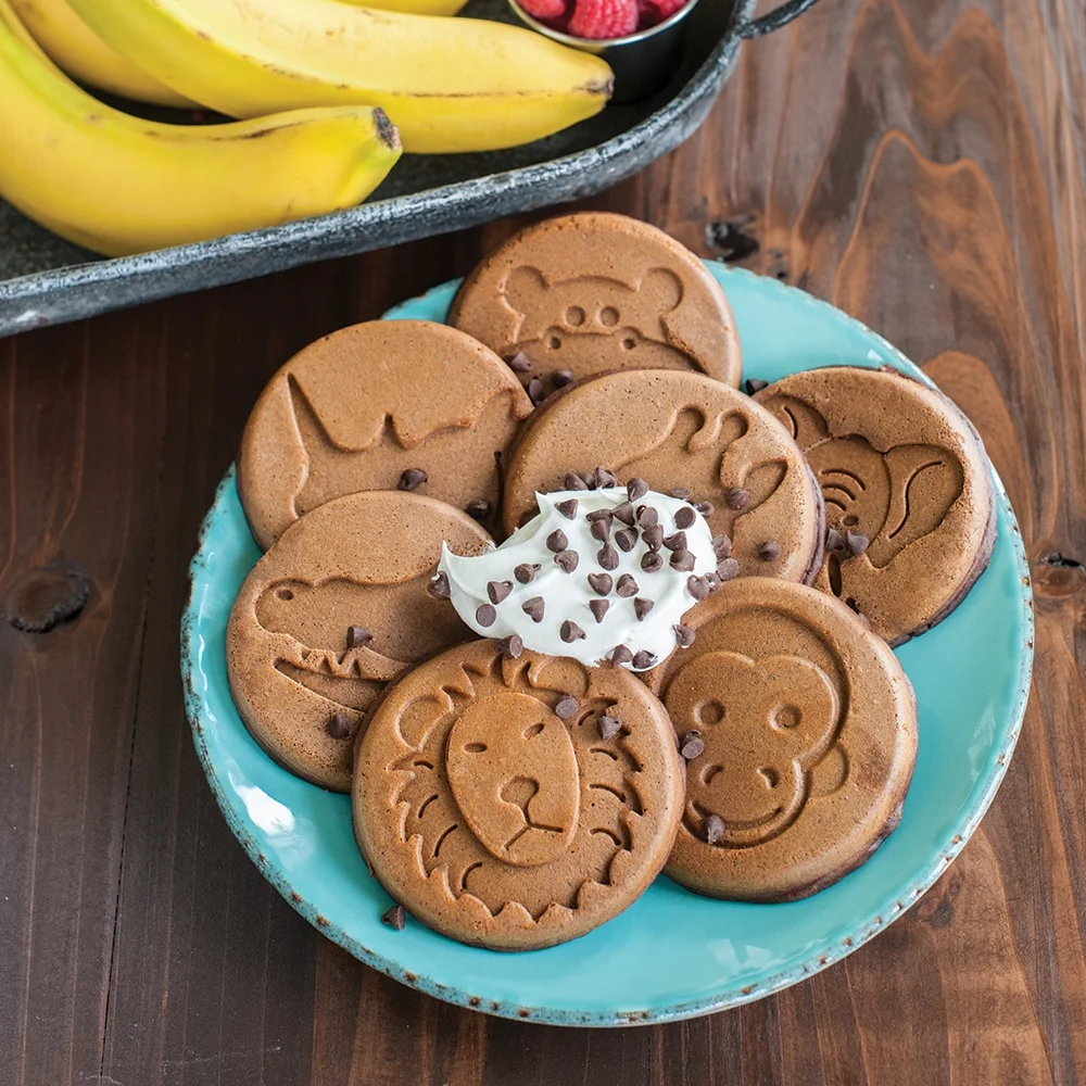 Nordic Ware Zoo Friends Pancake Pan, Black