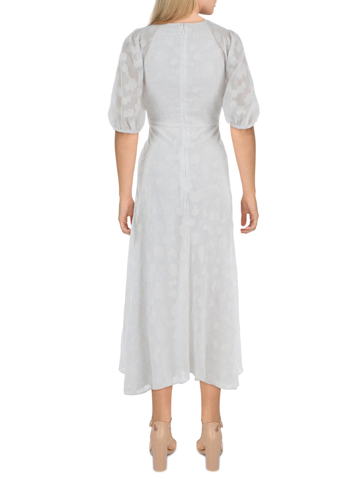 Calvin Klein Womens Metallic Patterned Maxi Dress