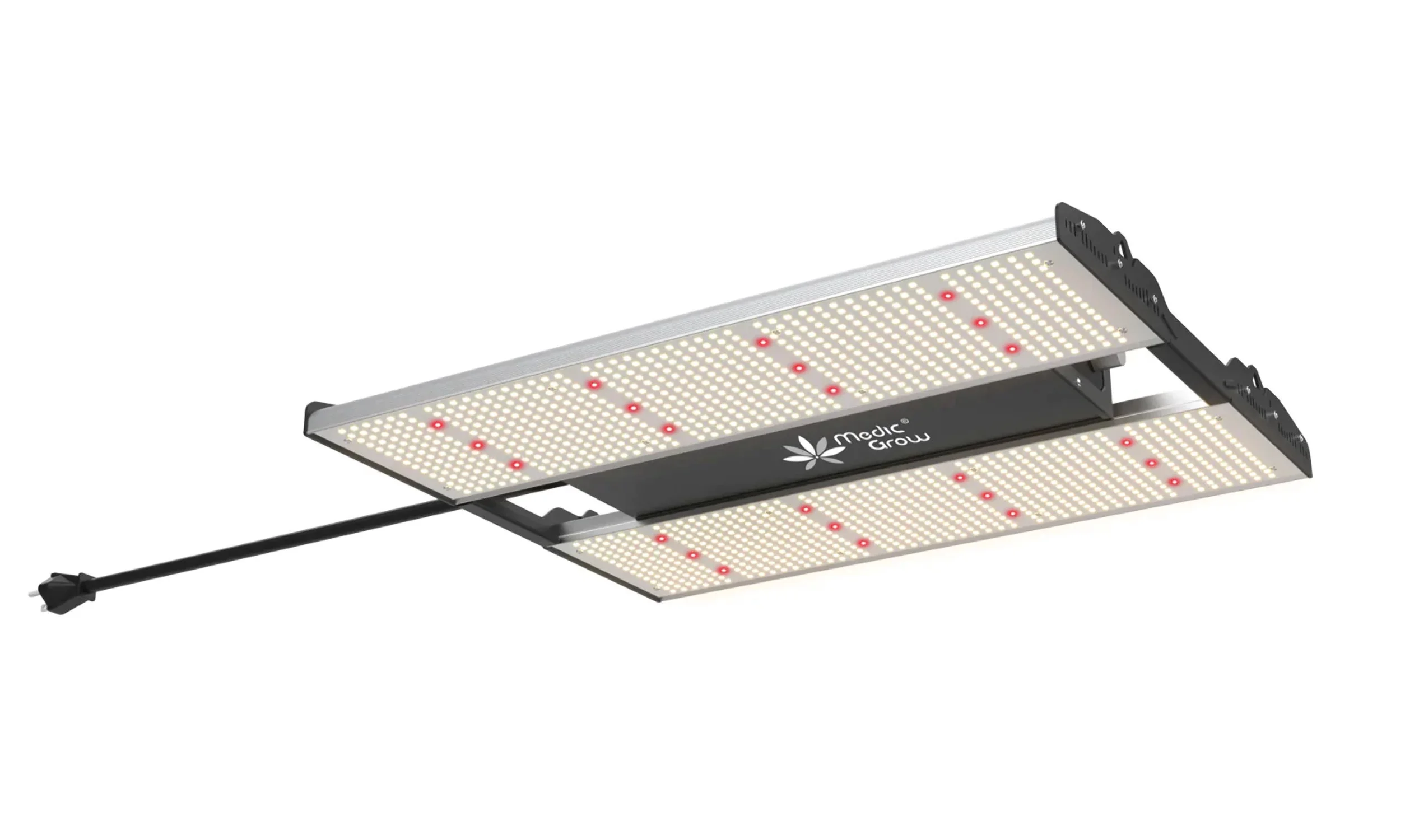 Medic Grow MINI SUN-2 Compact Full Cycle LED Grow Light for Rack / Grow Tent - Powerful PPFD, Covers 3x3 4x4 , Built-in Timer, LCD Display, 0-10V Dimming, Daisy Chain, 320W, Heat Dissipation