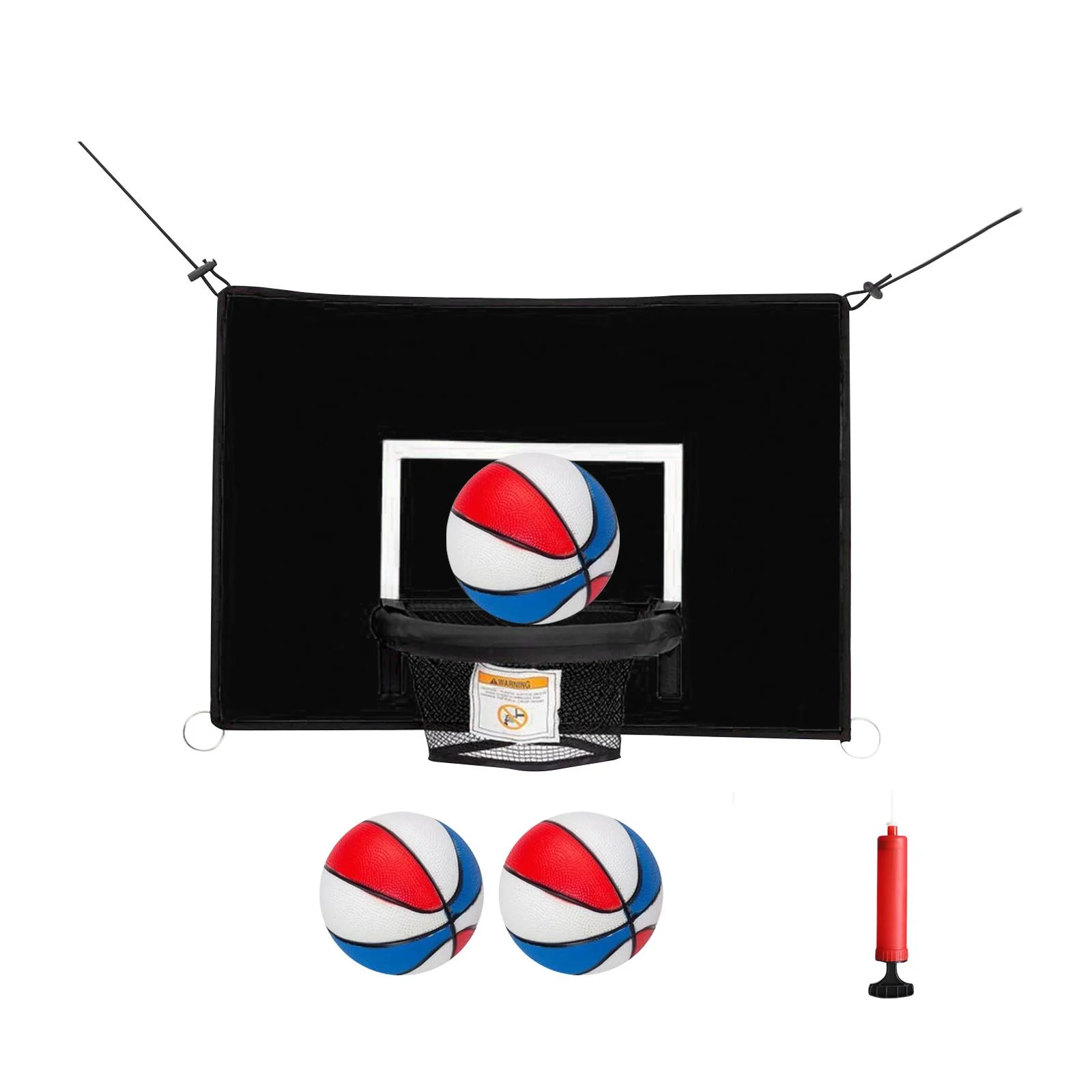 Basketball Hoop for Trampoline Indoor Outdoor Sports with Net Adjustable Connection Rope Toy Lightweight Children Basketball Frame Universal , Style H