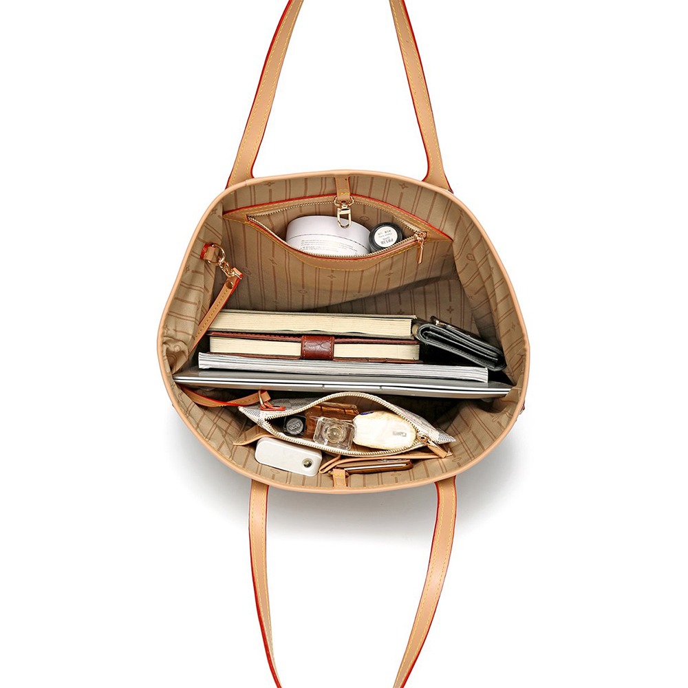 BUTIED Handbag For Womens Checkered Tote Bag PU Vegan Leather Satchel Shoulder Bag with Inner Pouch White Checkered