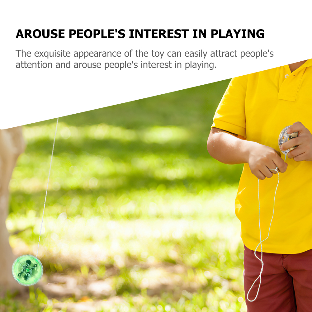 10Pcs LED Yo-yo Toy Light up Yo-yo Responsive Ball Toy Funny Entertaining Toys (Random Color)