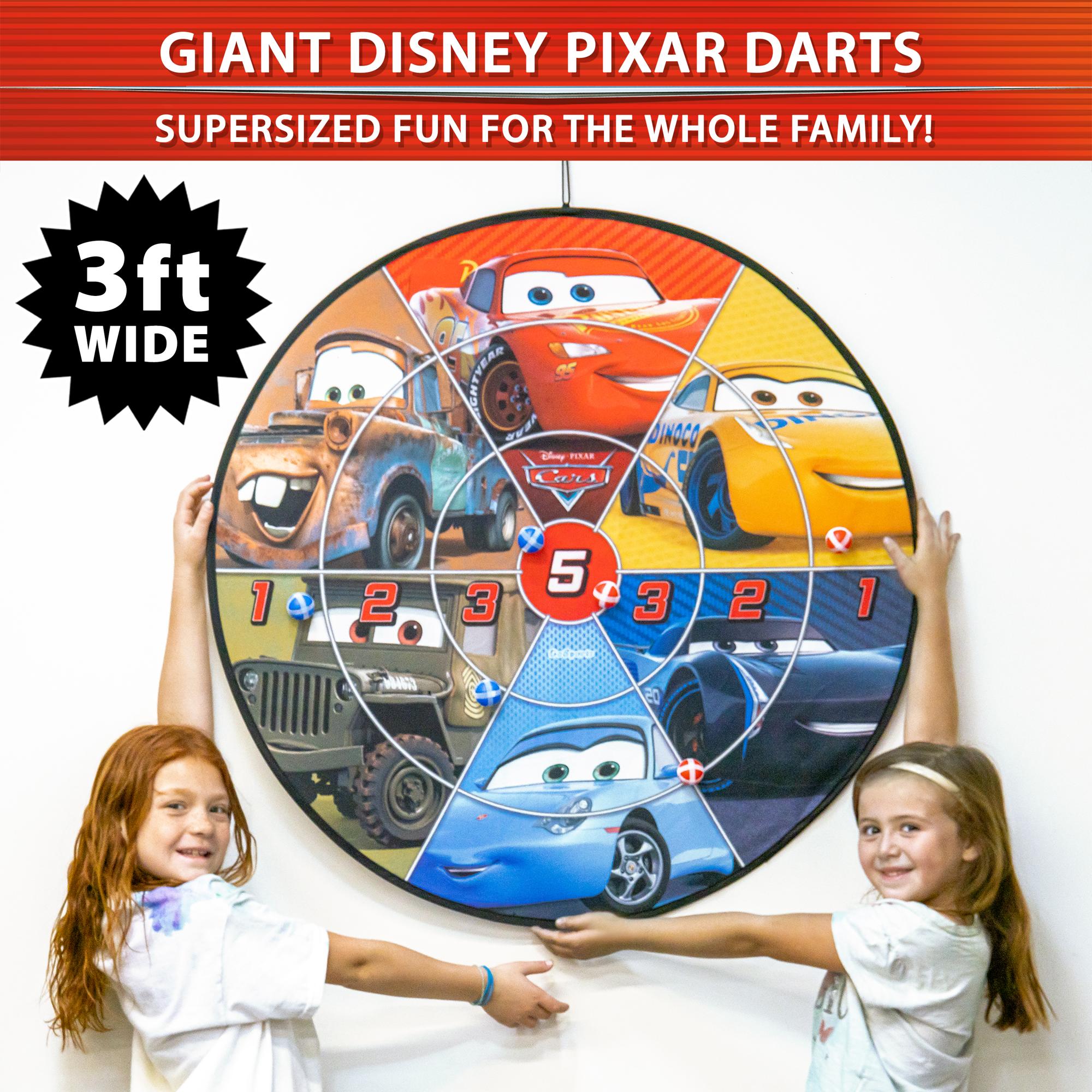 Disney Pixar Cars Giant Darts Game by GoSports - Kids Sticky Ball Toss Party Game