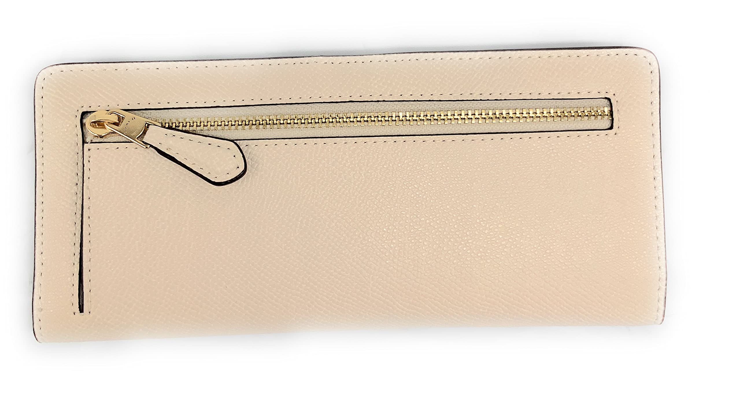 Coach Crossgrain Slim Leather Wallet (Chalk)