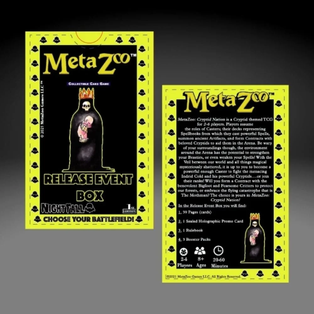 MetaZoo Trading Card Game Cryptid Nation Nightfall Release Event Box (1st Edition)