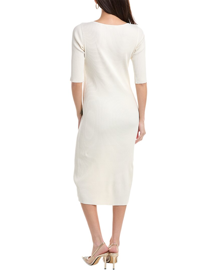 Vince womens  Rib Midi Dress, M, White