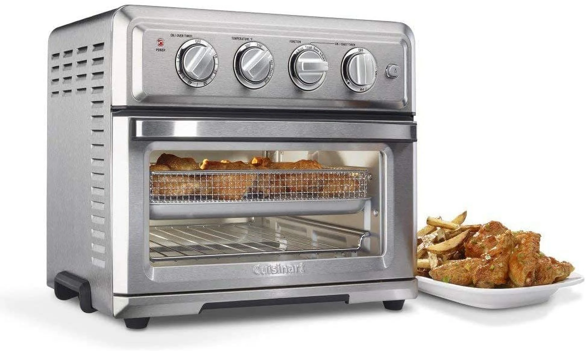 Restored Cuisinart TOA-60FR Air Fryer Toaster Oven Silver (Refurbished)