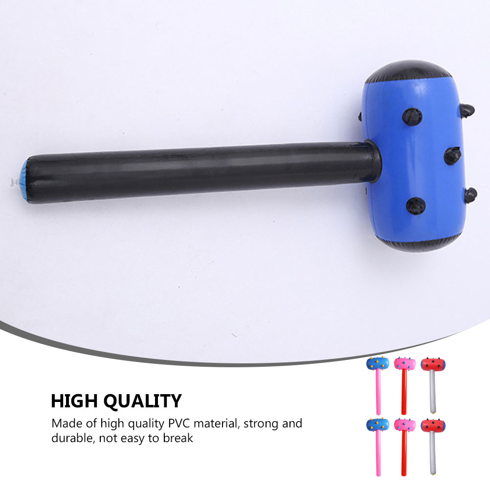 6PCS Colorful PVC Inflatable Hammer Toy for Children Funny Hammer Plaything