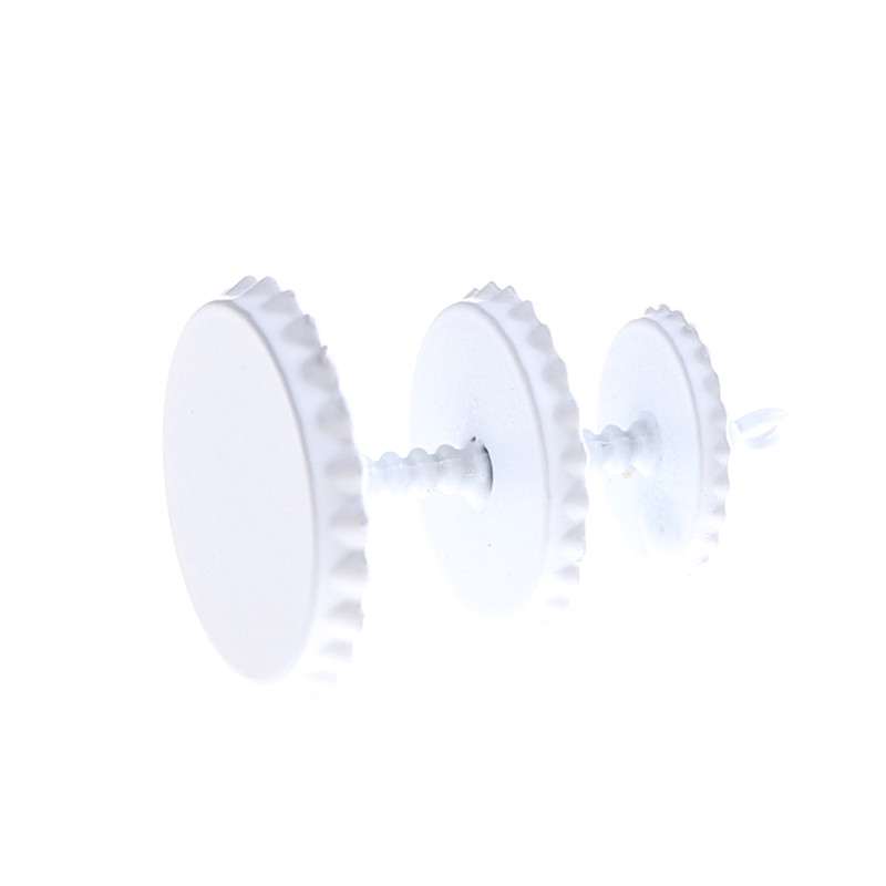 MageCrux 1PC White 1/12 Dollhouse Miniature 3 layer Metal Desserts Snack Rack Stand