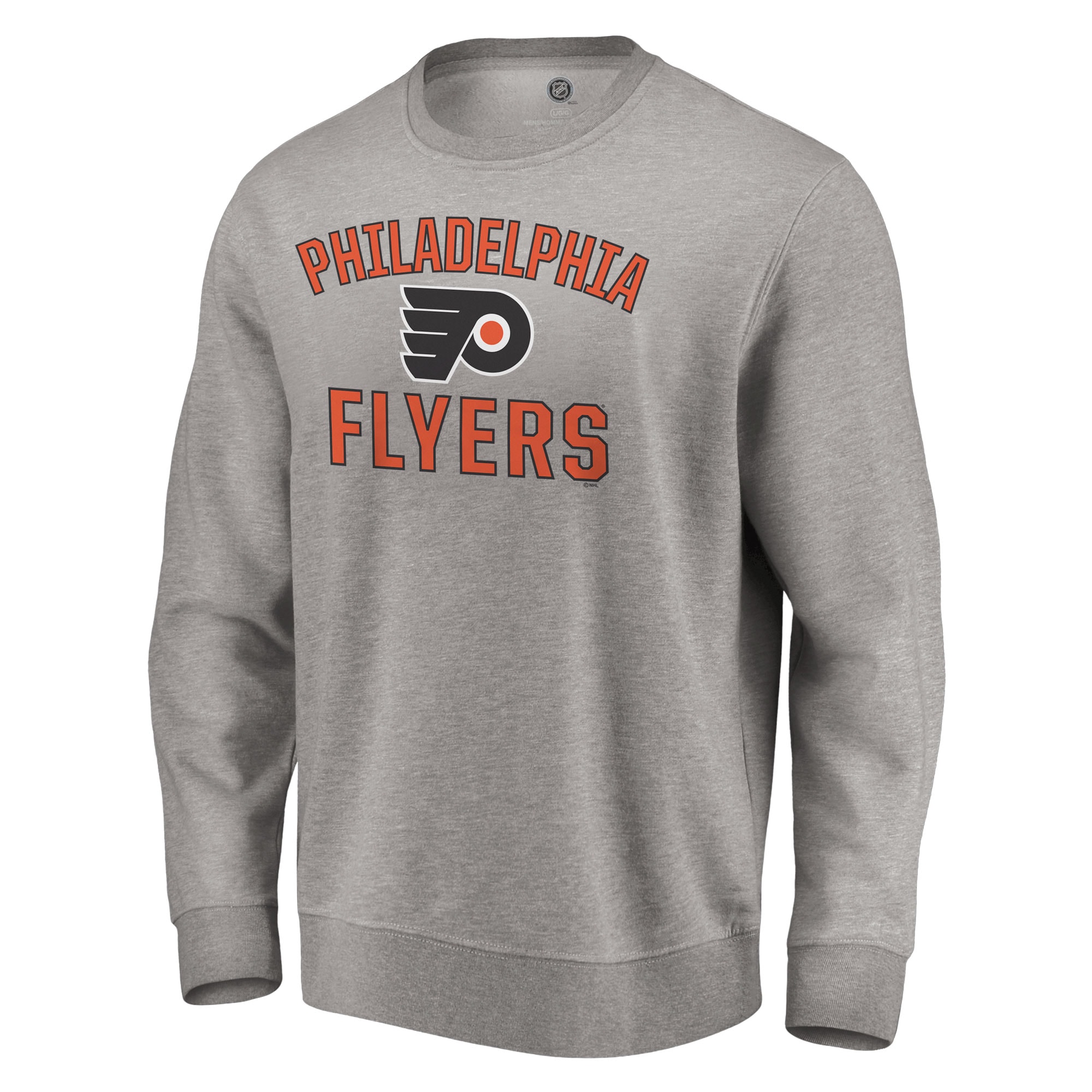 Men's Fanatics Branded Heather Gray Philadelphia Flyers Special Edition Victory Arch Pullover Sweatshirt