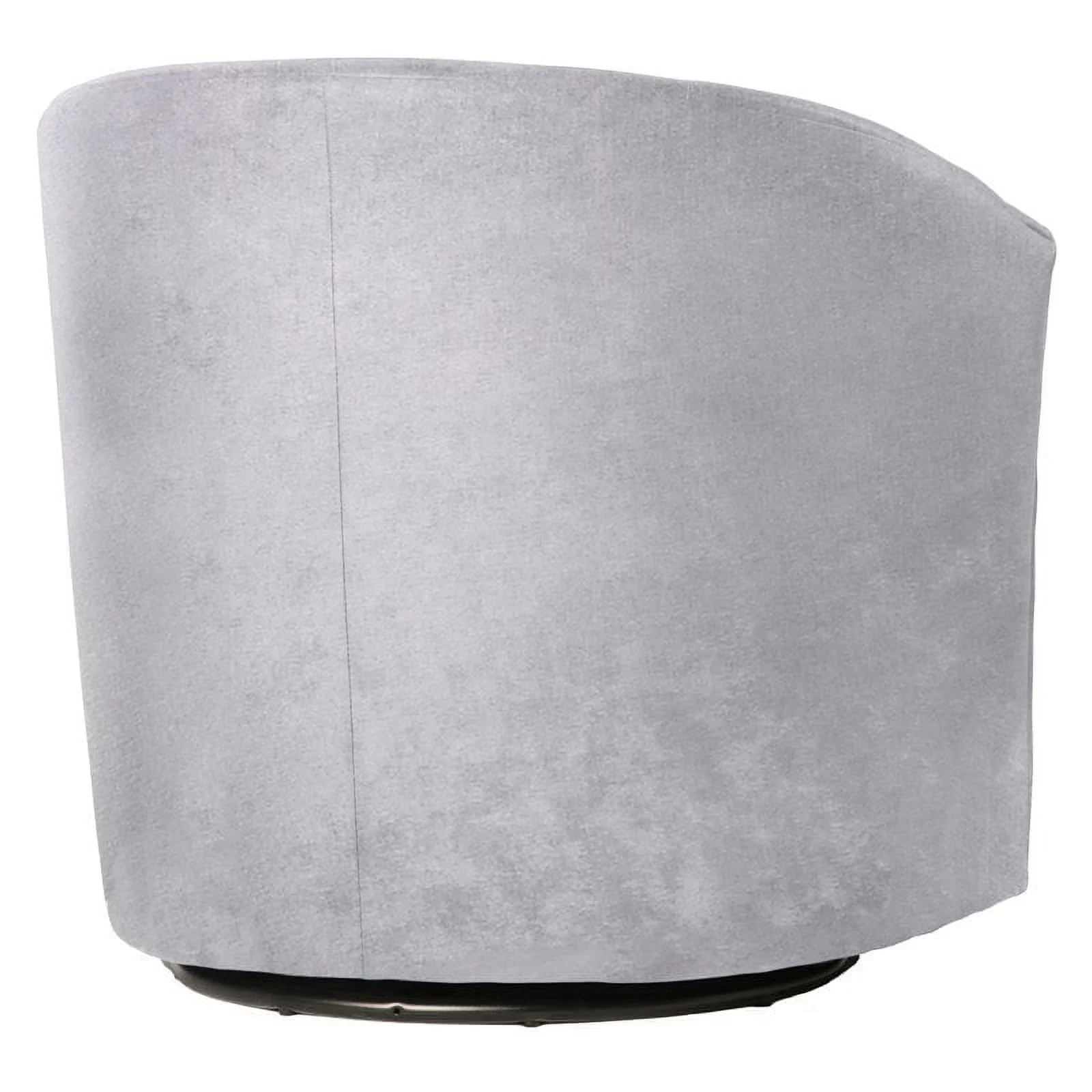 Bowery Hill Transitional Microfiber Swivel Accent Chair in Gray