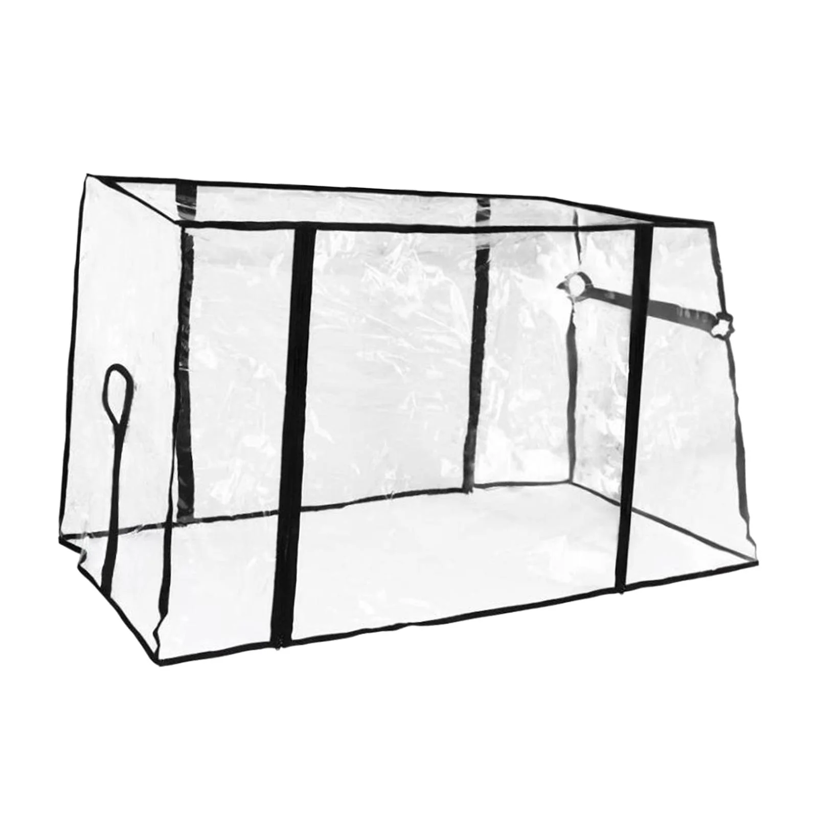 Collapsible Wagon Cart Waterproof Cover Canopy Transparent PVC Material 33x15.7x27.6inch Sturdy Portable Dustproof Rainproof for Shopping