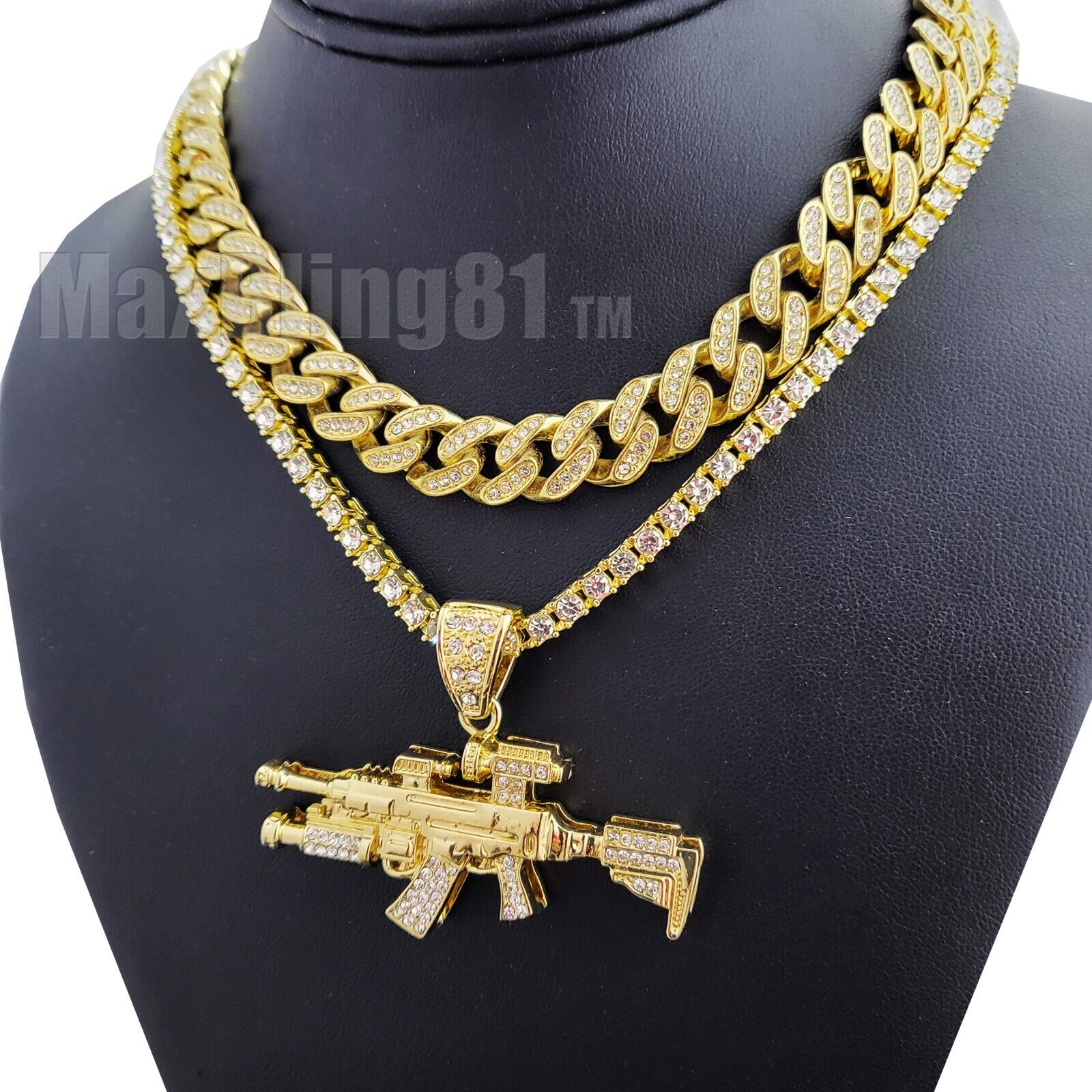 Hip Hop Machine Gun pendant 18