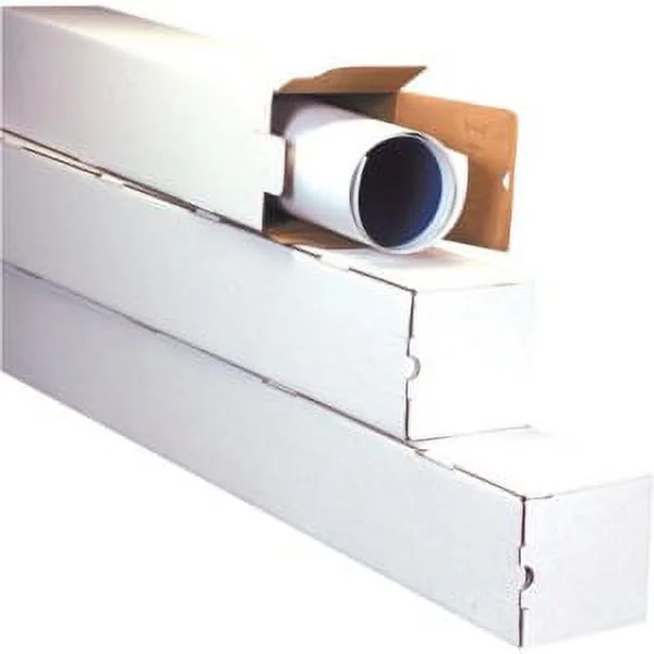Box Partners Square Mailing Tubes,5x5x25,White,25/BDL - BXP M5525