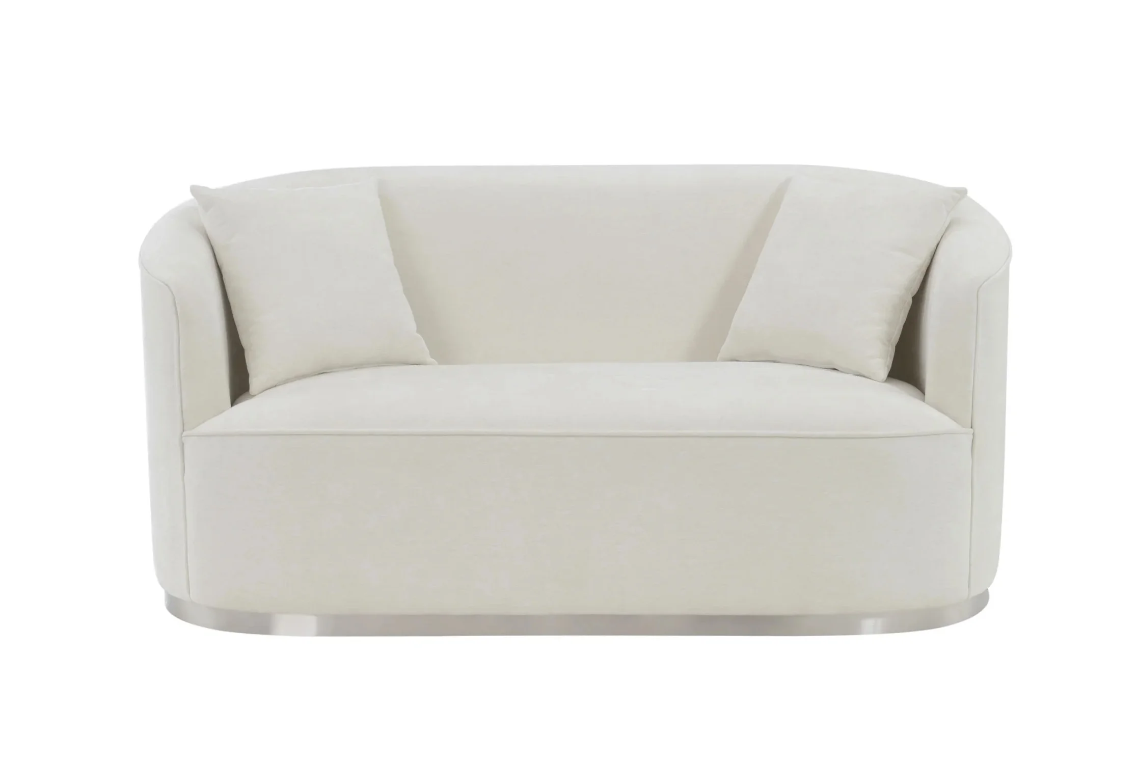 ACME Odette Loveseat W/2 Pillows, Beige Chenille