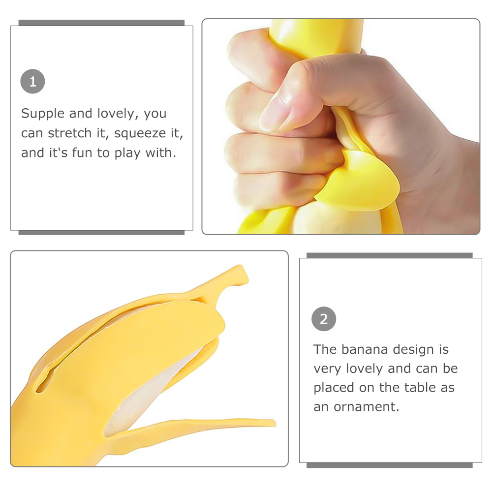 5pcs Lovely Banana Squeeze Toys Artificial Corn Toys Fun Stress Relief Toys