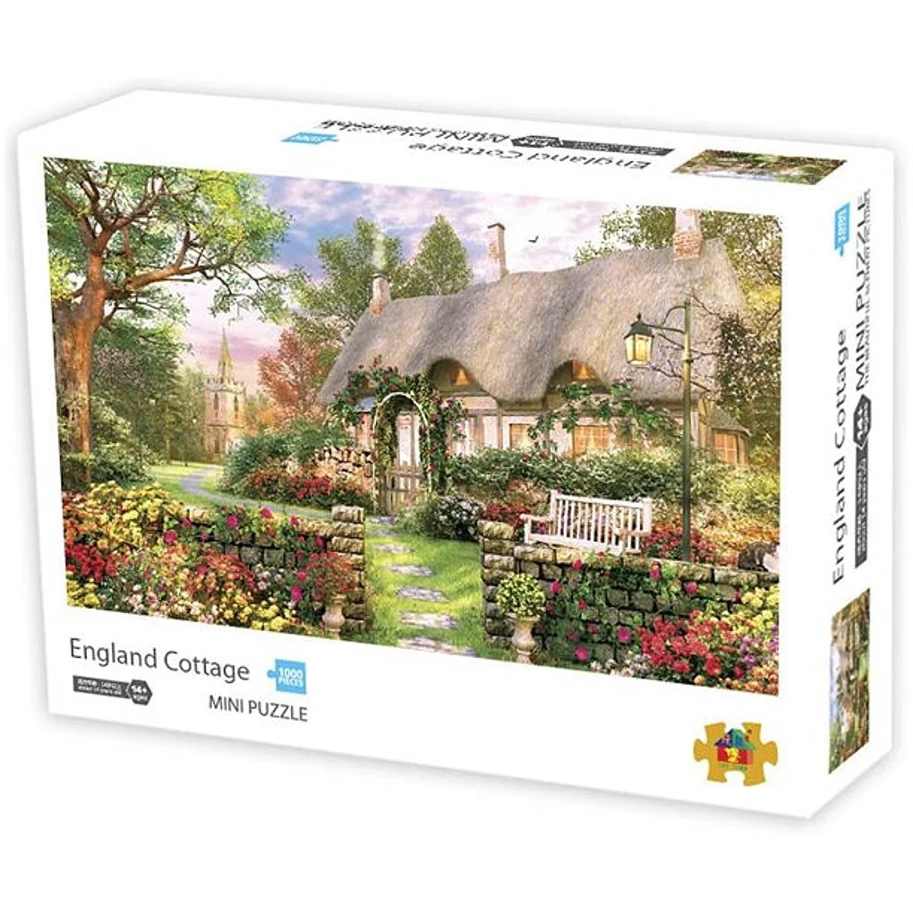 England Cottage 1000 Pieces Adults Kids Family Time Funny Family Games 16x12 inch Home Decoration  Mini Jigsaw Puzzle - NEW SEALED