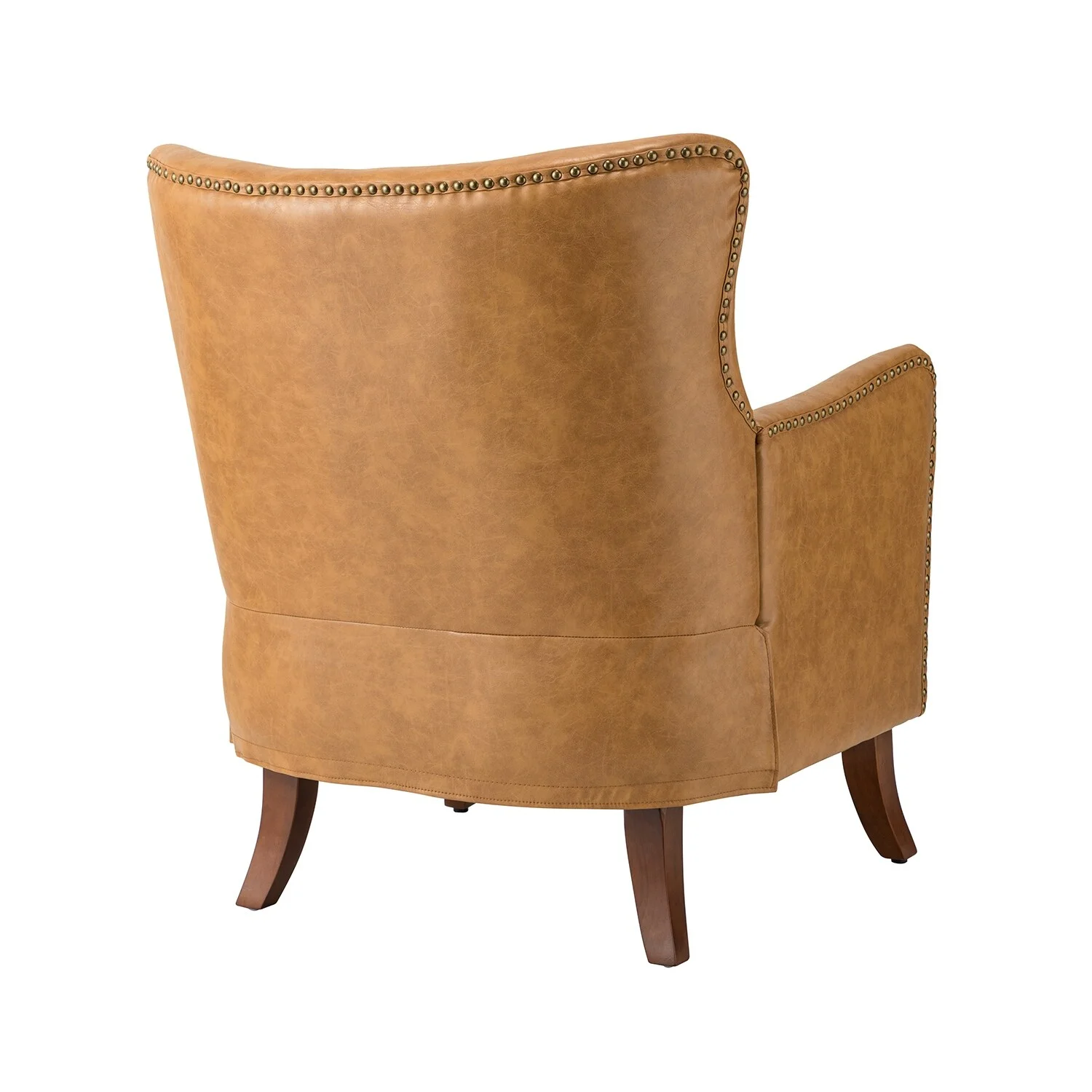 HULALA HOME Floyd Comfy Mid-century Leather Accent Chair For Living Room by  CAMEL