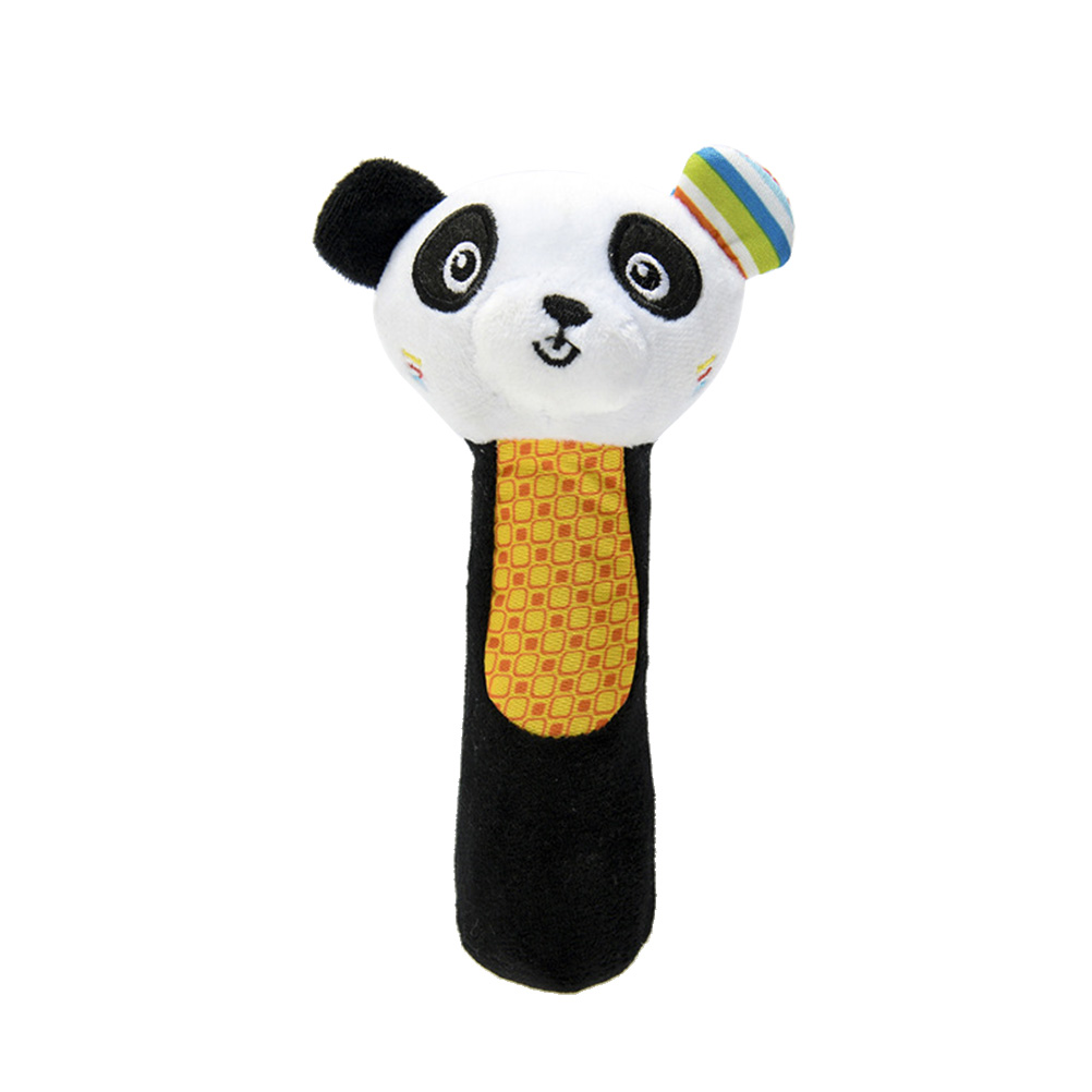 Wrist Rattles For Babies, 0-3 Year Baby Kids Cartoon Animal Plush Rattles Hand Bells BB Sound Educational Funny Toys Hand Rattle Toys Infant Dolls Gift for Newborn (Panda)