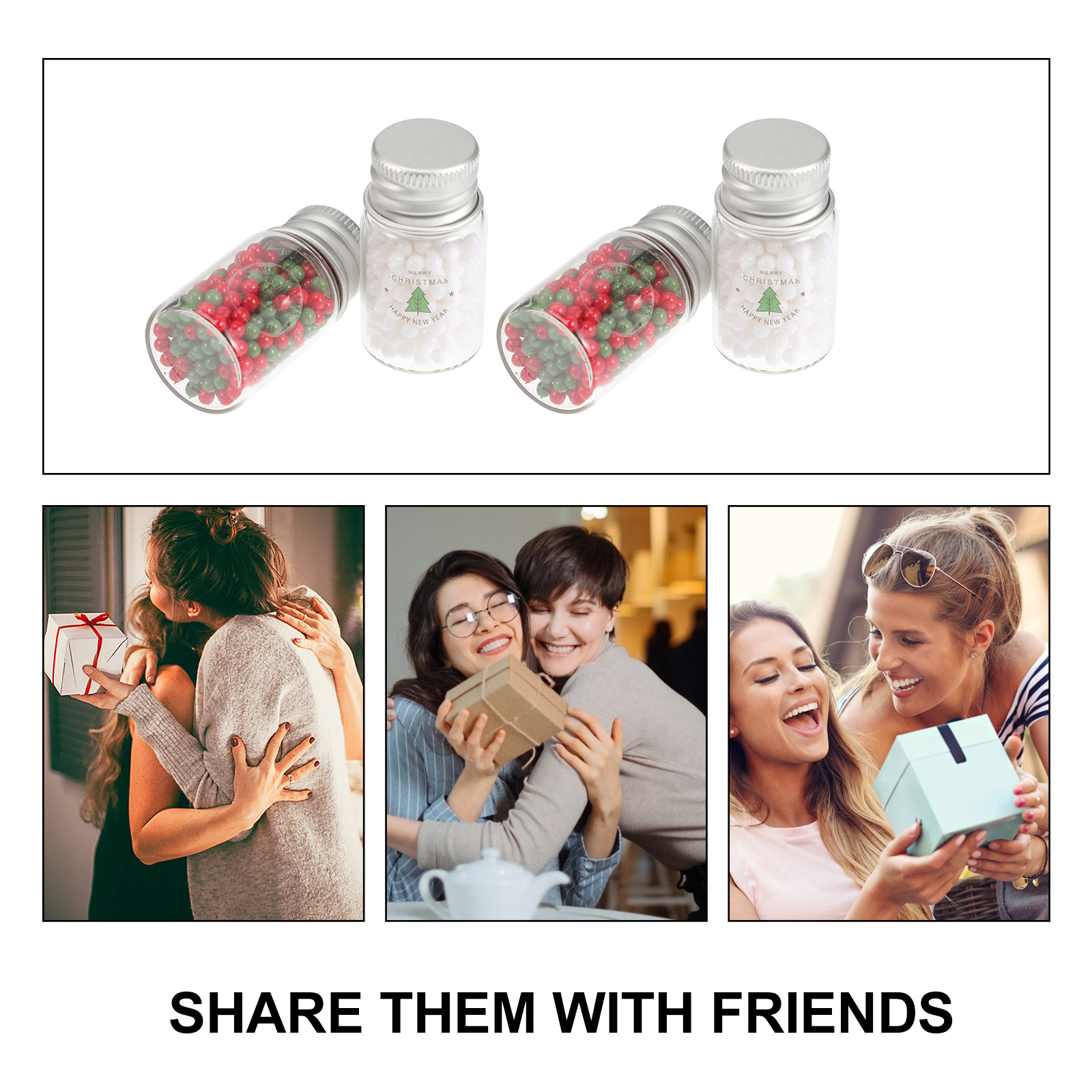 16 pcs Miniature Christmas Store Accessory Doll House Candy Props