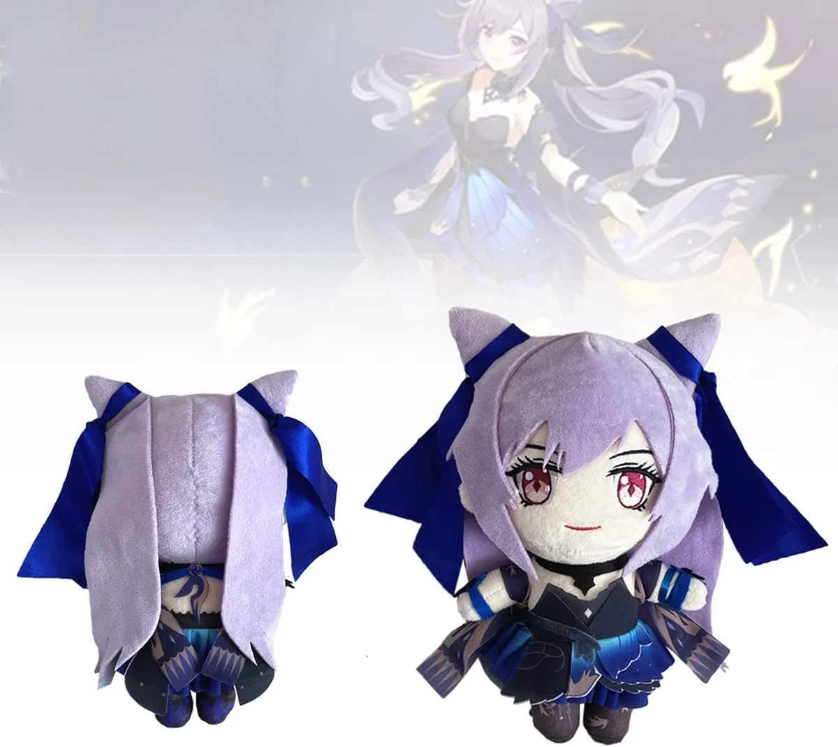 TYOMOYT 7.87in/20cm Keqing Plush Toy Doll, Genshin Impact Plushie Figure Cute Soft Cartoon Doll Pillow Cosplay Props