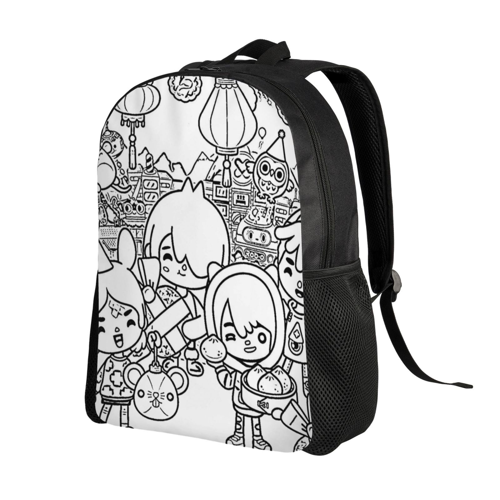 Wonder Day Toca Life Backpack Lightweight Unisex Basic Daypack Bookbag Laptop Satchel Rucksack For Travel School Office Daily