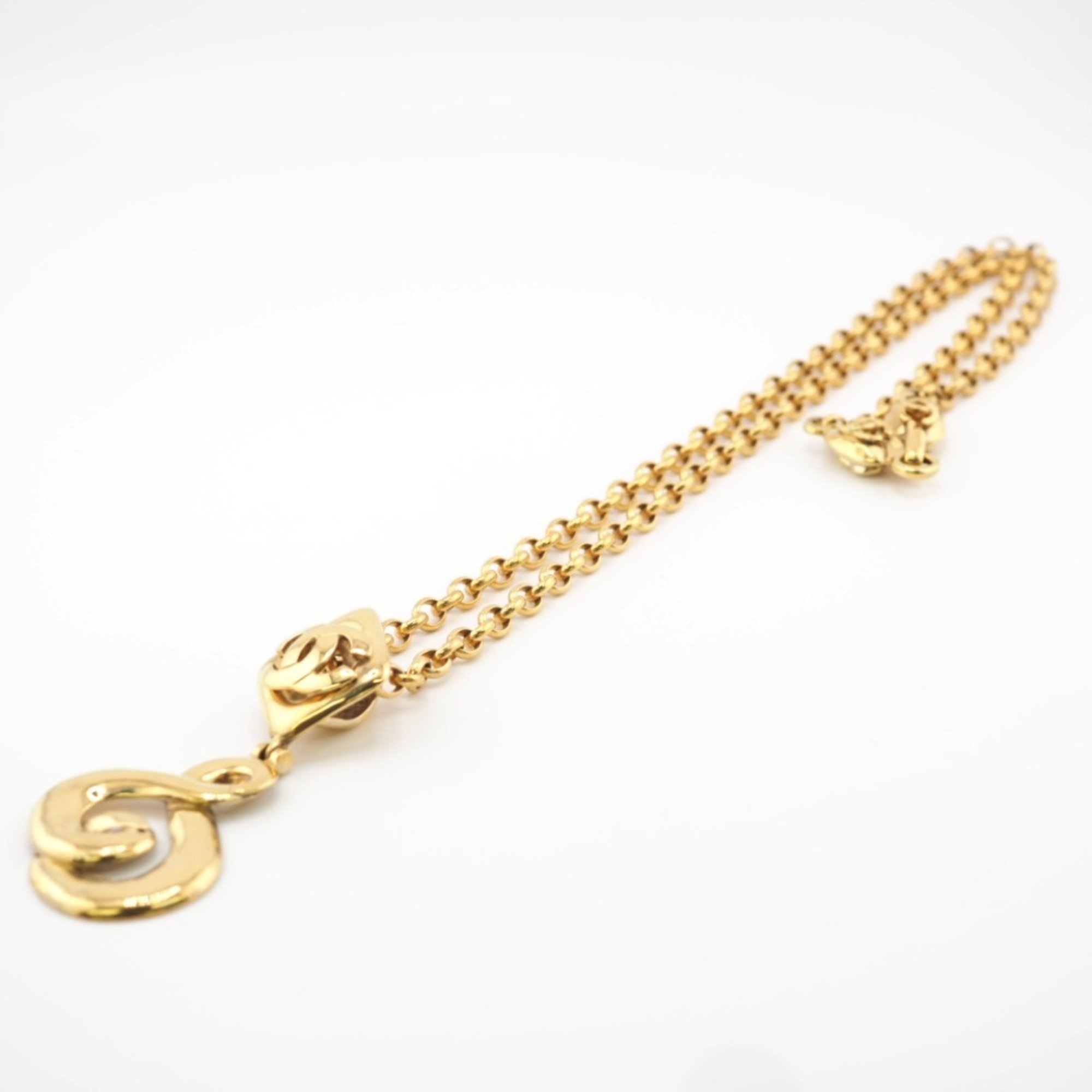 Pre-Owned CHANEL Chain 97P Diamond Here Mark Necklace Gold Men's Women's (Good)