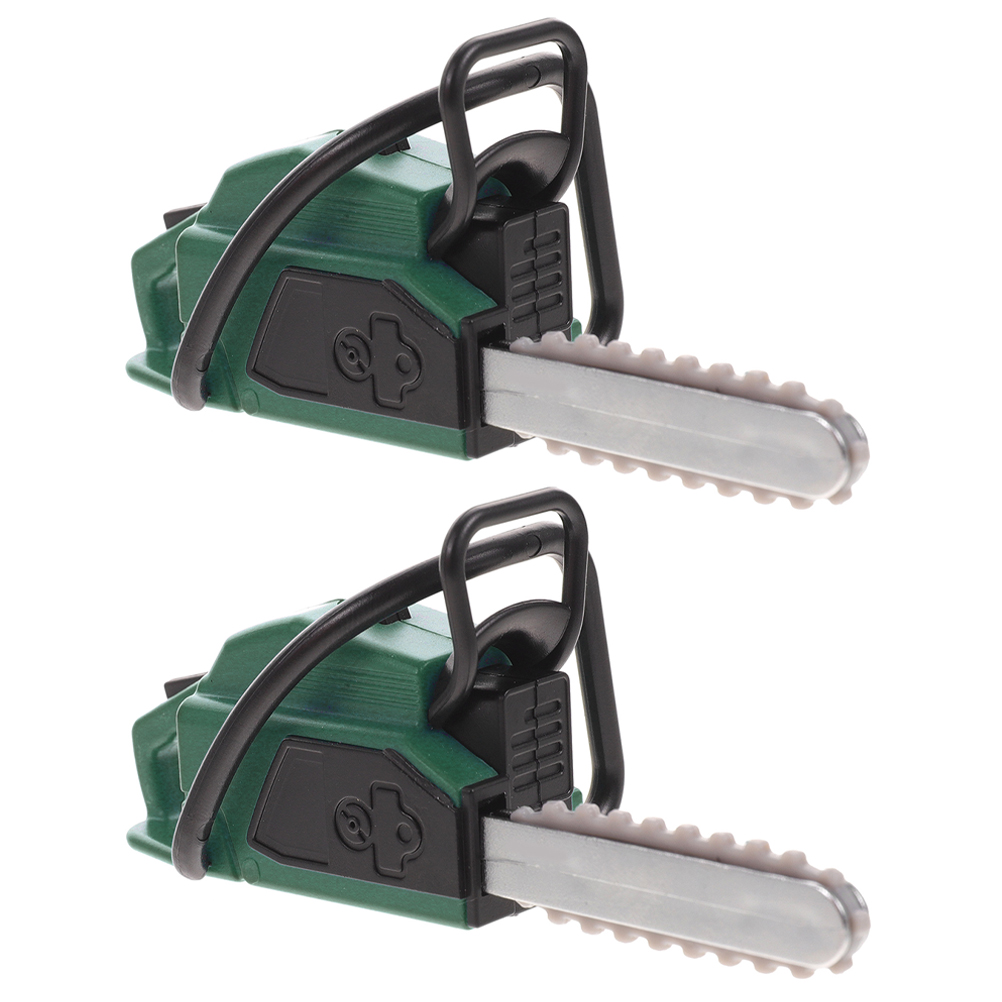 10 Pcs Dollhouse Chainsaw Ornament Models Mini Miniature Toy Decorations Prop Simulated Toys Work