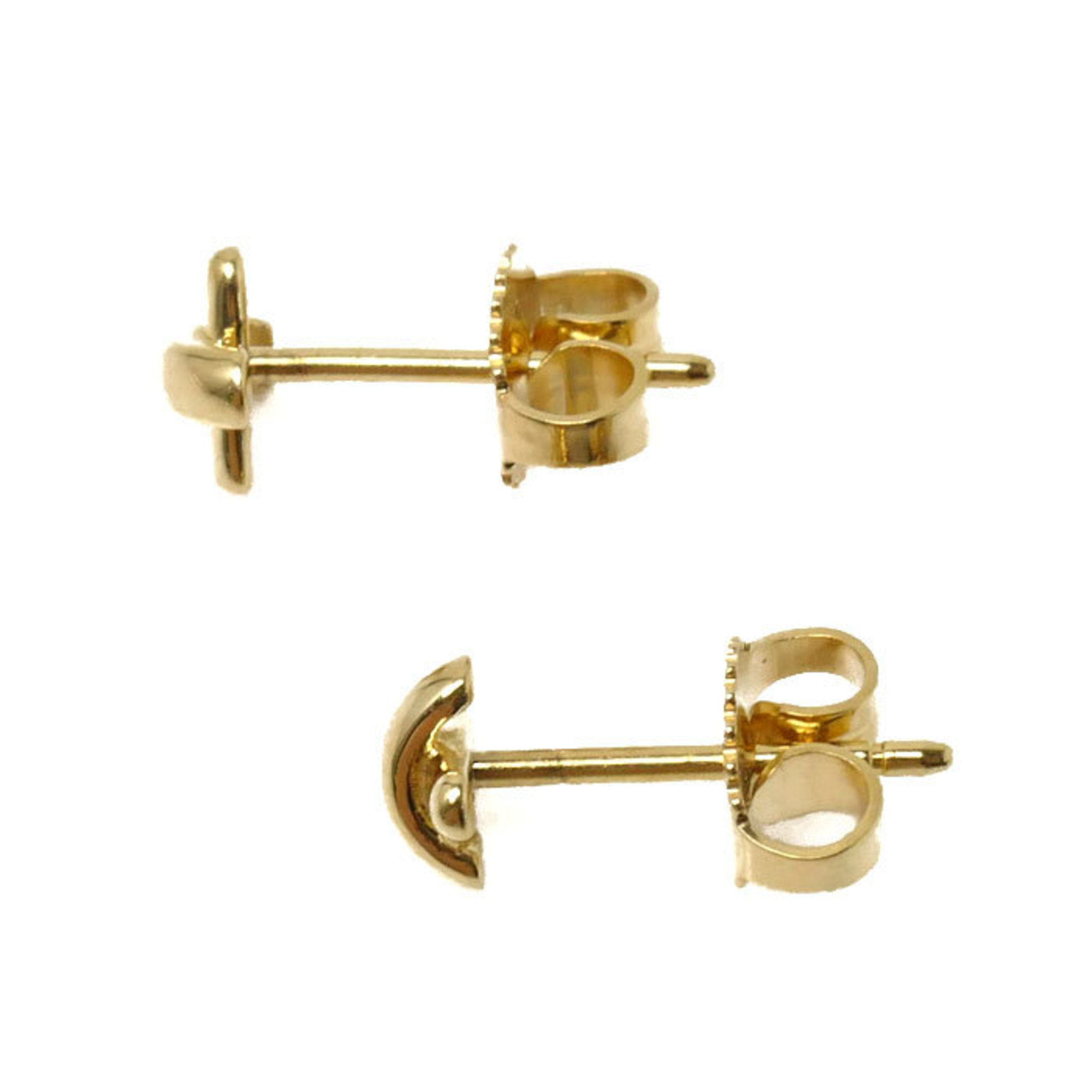 Pre-Owned TIFFANY&Co. Tiffany K18YG Yellow Gold Cross Stitch Earrings 1.2g Women's (Good)