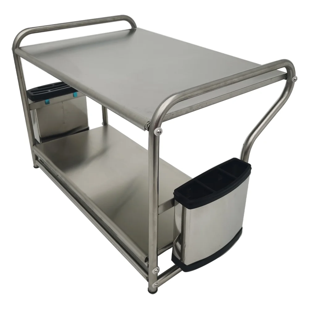 INTSUPERMAI Microwave Oven Wall Mount Shelf Rack Stainless Steel Kitchen Storage Shelf