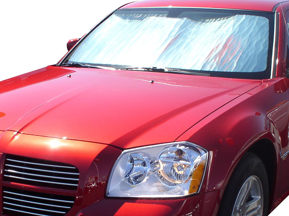 HeatShield, The Original Windshield Sun Shade, Custom-Fit for Dodge Charger Sedan 2006, 2007, 2008, 2009, 2010, Silver Series