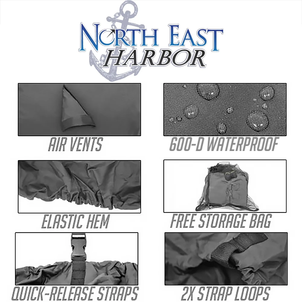 North East Harbor  Trailerable Personal Watercraft Cover Covers, Gray