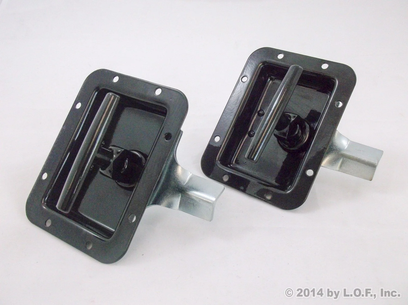 Red Hound Auto Pair (2 Pack) RV Paddle Lock Black Folding T Handle Compatible with Travel Trailer Compartments Utility Body Underbody Box Replacement for Some OEM