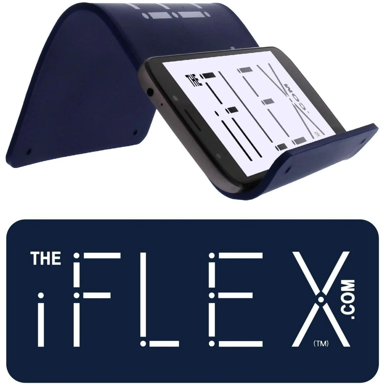 iFLEX Tablet Cell Phone Stand Dark Blue 2-Pack Universal Hands-Free Non-Slip Grip Waterproof