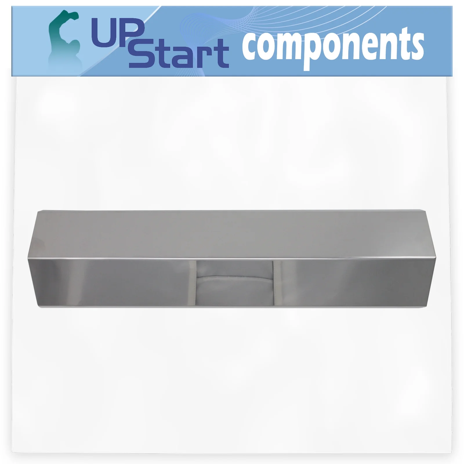 4-Pack BBQ Grill Heat Shield Plate Tent Replacement Parts for Brinkmann 810-4405-0 - Compatible Barbeque Stainless Steel Flame Tamer, Guard, Deflector, Flavorizer Bar, Vaporizer Bar, Burner Cover 15