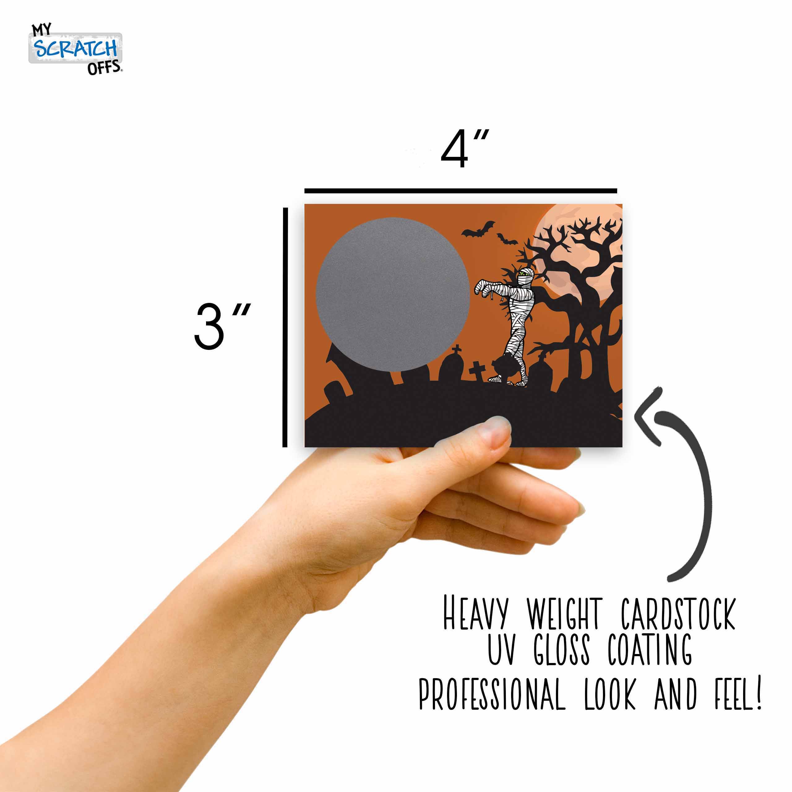 My Scratch Offs Halloween Mummy DIY Make Your Own Scratch Off Cards for Party Games 20 Pk Cards & Scratch Offs