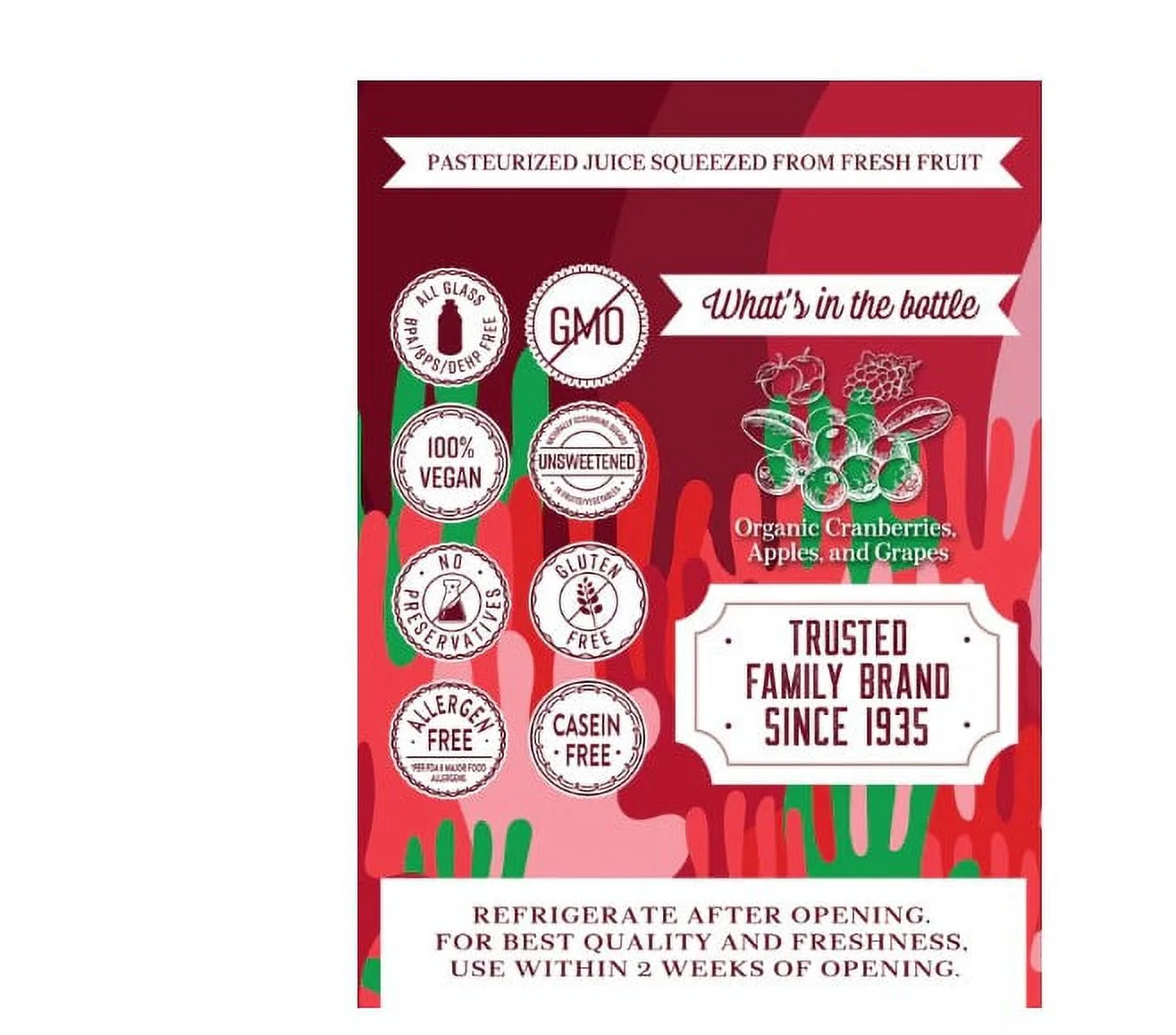 LAKEWOOD Organic Juice Cranberry Blend, 12.5  Ounces - Pack Of 12