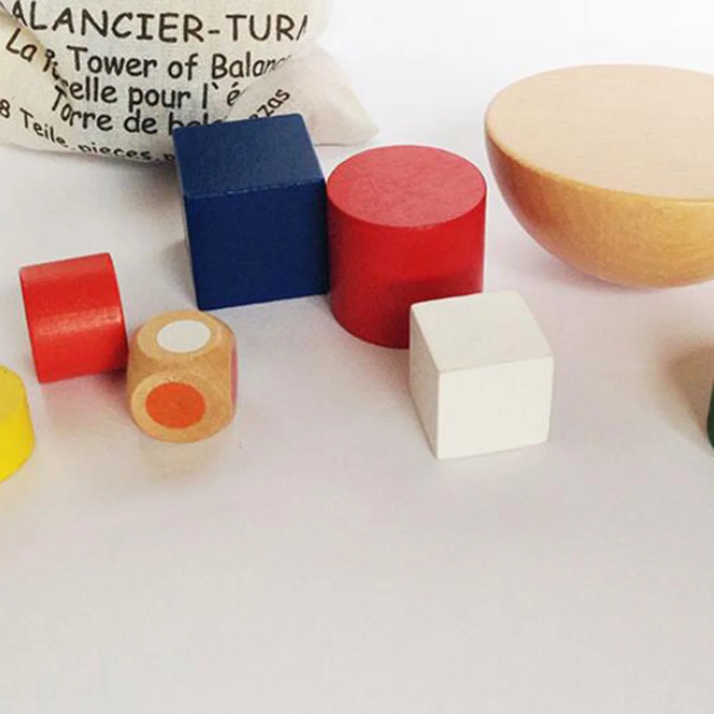 Wooden Hemisphere Balancing Games Stackable Building Blocks Set Playset Toys Educational Toys for Kids Children (Mixed Color)