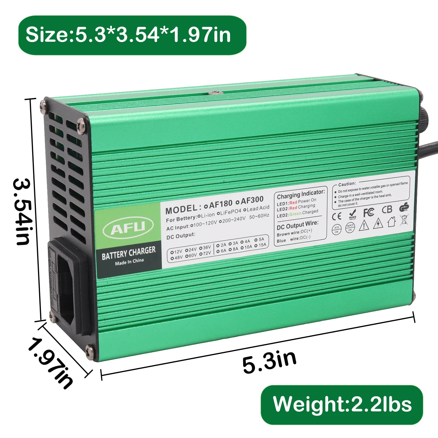 54.6V 4A Smart Lithium Battery Charger For 13S 48V Lipo Li-ion Battery Electric Bike Power Tool With Cooling Fan