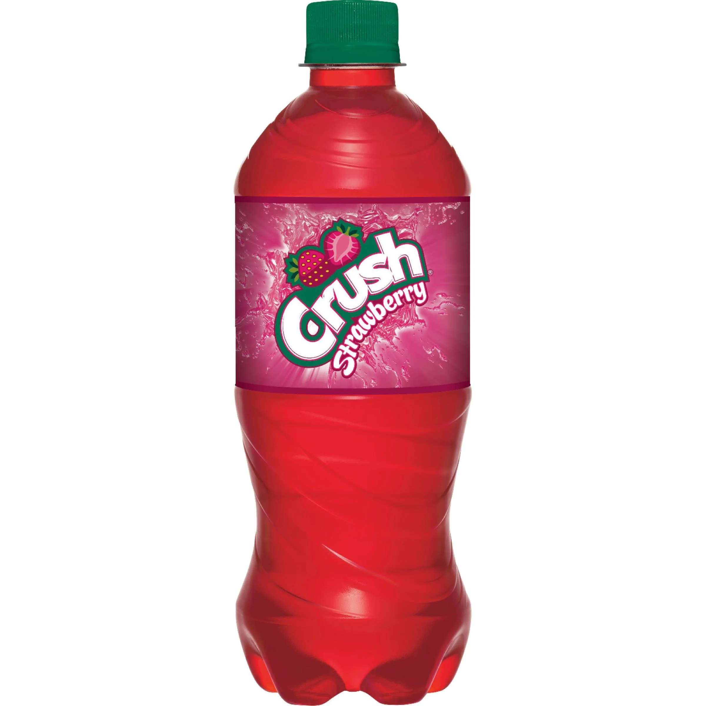 Crush Strawberry Soda 20oz Bottles, Quantity of 16