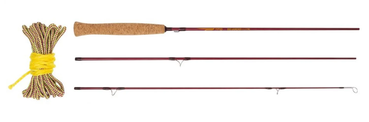 Temple Fork Outfitters 3pc Bug Launcher Office Practice Rod 4'10