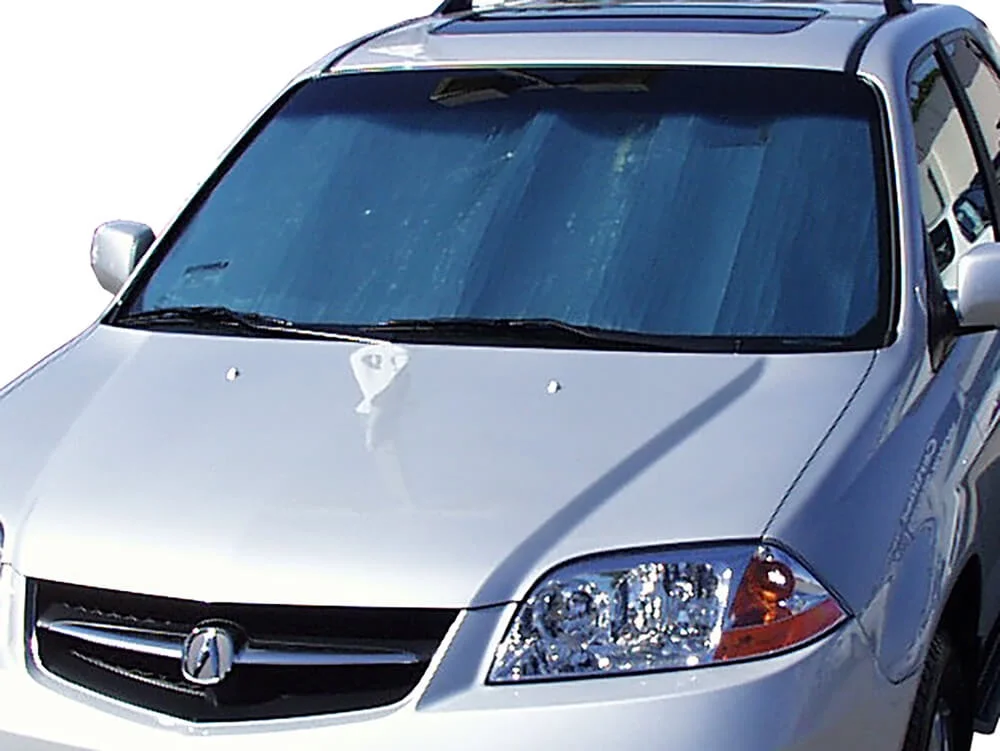HeatShield, The Original Windshield Sun Shade, Custom-Fit for Acura MDX SUV 2001, 2002, 2003, 2004, 2005, 2006, Silver Series