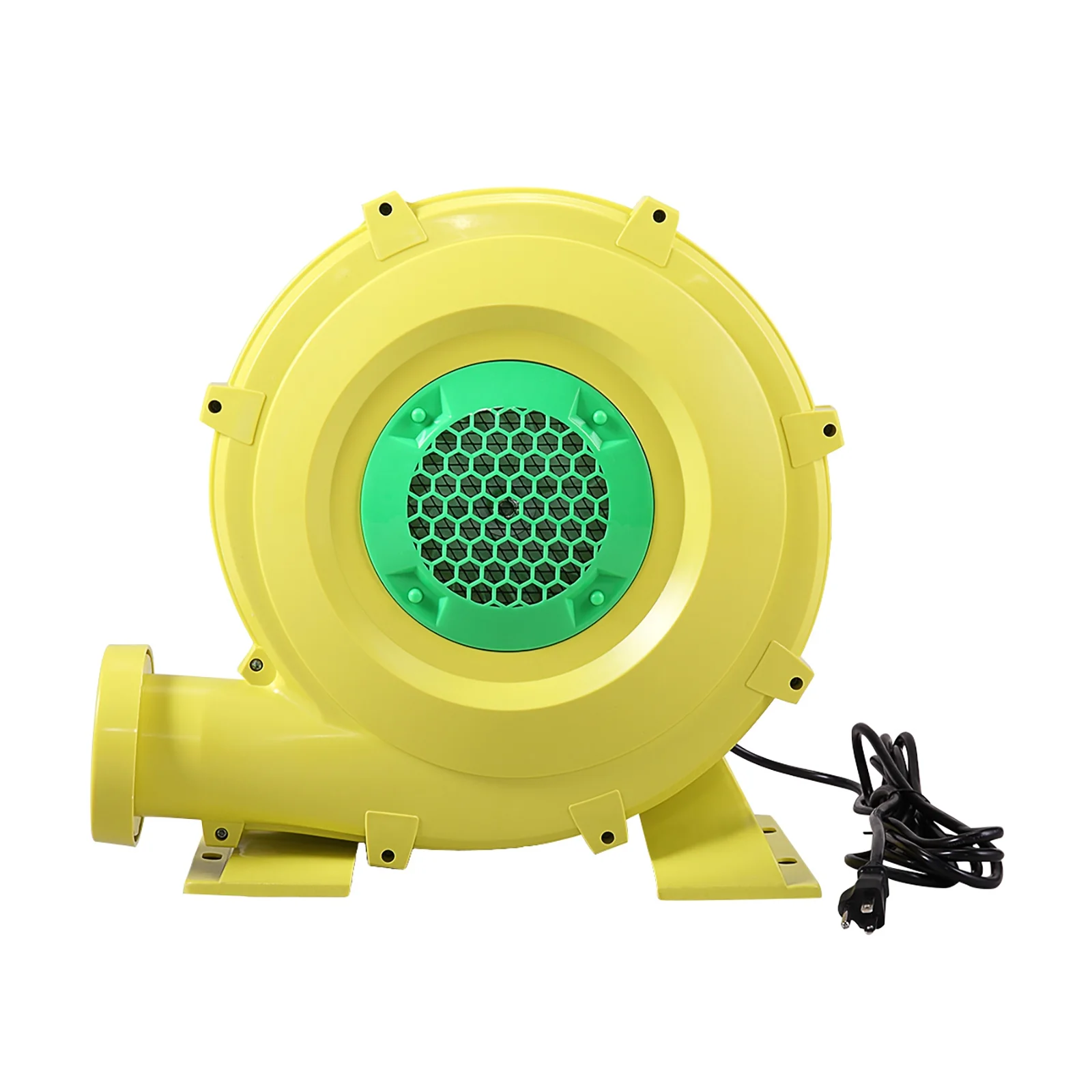 moobody 950W Electric Air Blower, Pump Fan for Inflatable House, Water Slides, Bouncy Castle, Yellow and Green