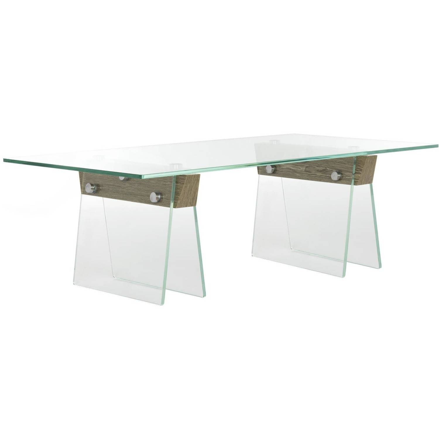 SAFAVIEH Modern Glam Glass Loft Coffee Table, Grey/Clear