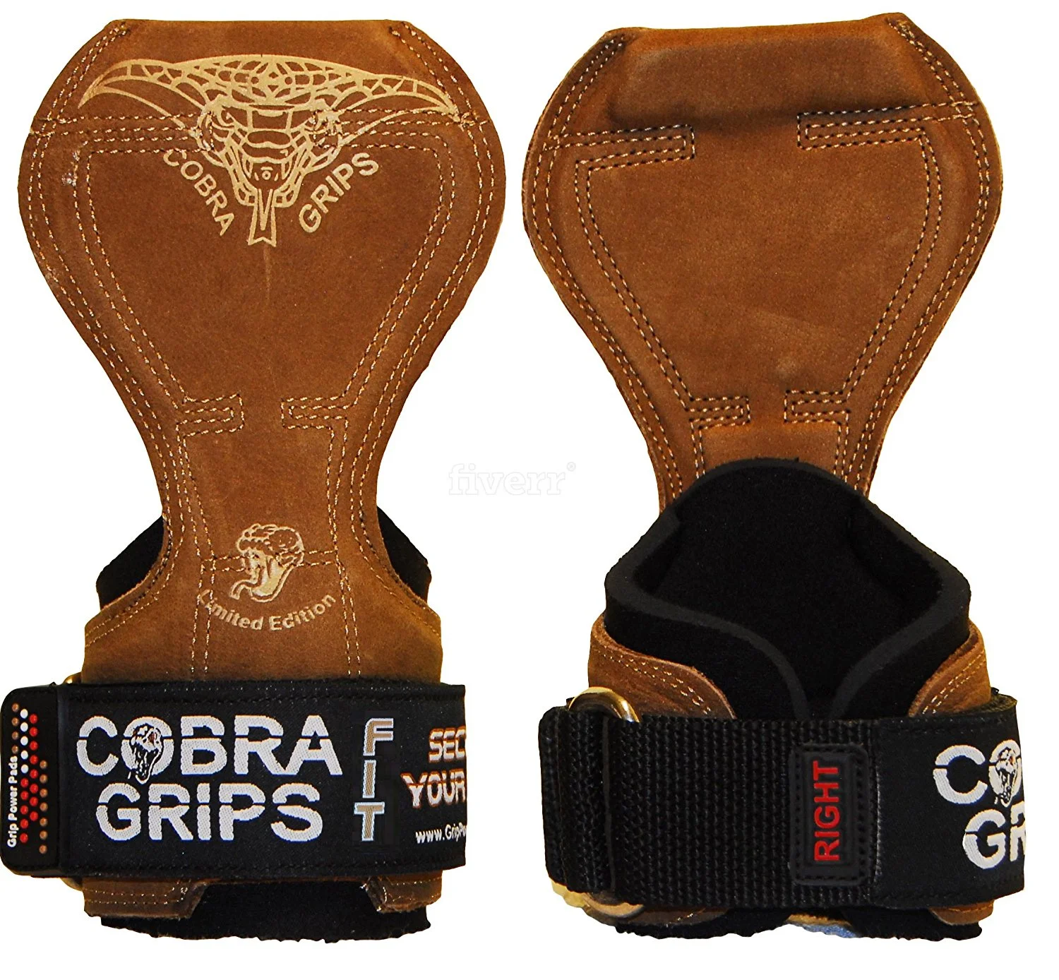 Cobra Grips PRO Weight Lifting Gloves Heavy Duty Straps Alternative Power Lifting Hooks Best For Deadlifts Adjustable Neoprene Padded Wrist Wraps Support Bodybuilding