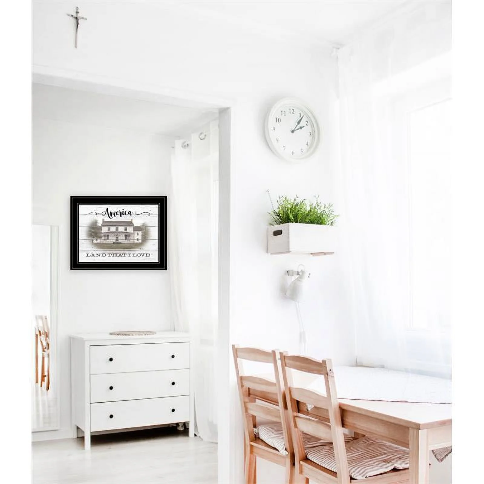 America By Billy Jacobs Printed Framed Wall Art Wood Multi-Color